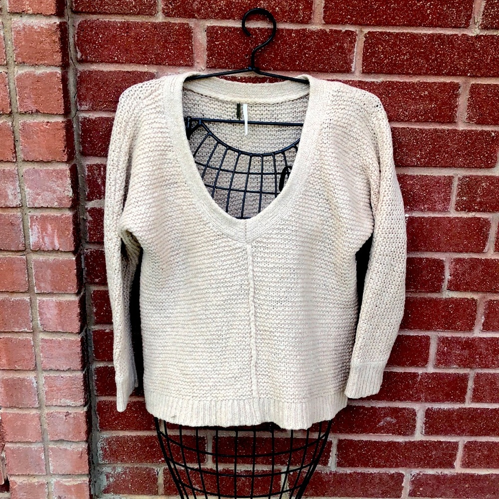 Lt Pink FREE PEOPLE SWEATER